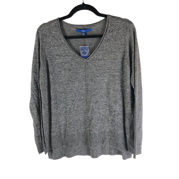 Apt. 9 Womens V-Neck Gray Sweater Petite Size M - Picture 1 of 5